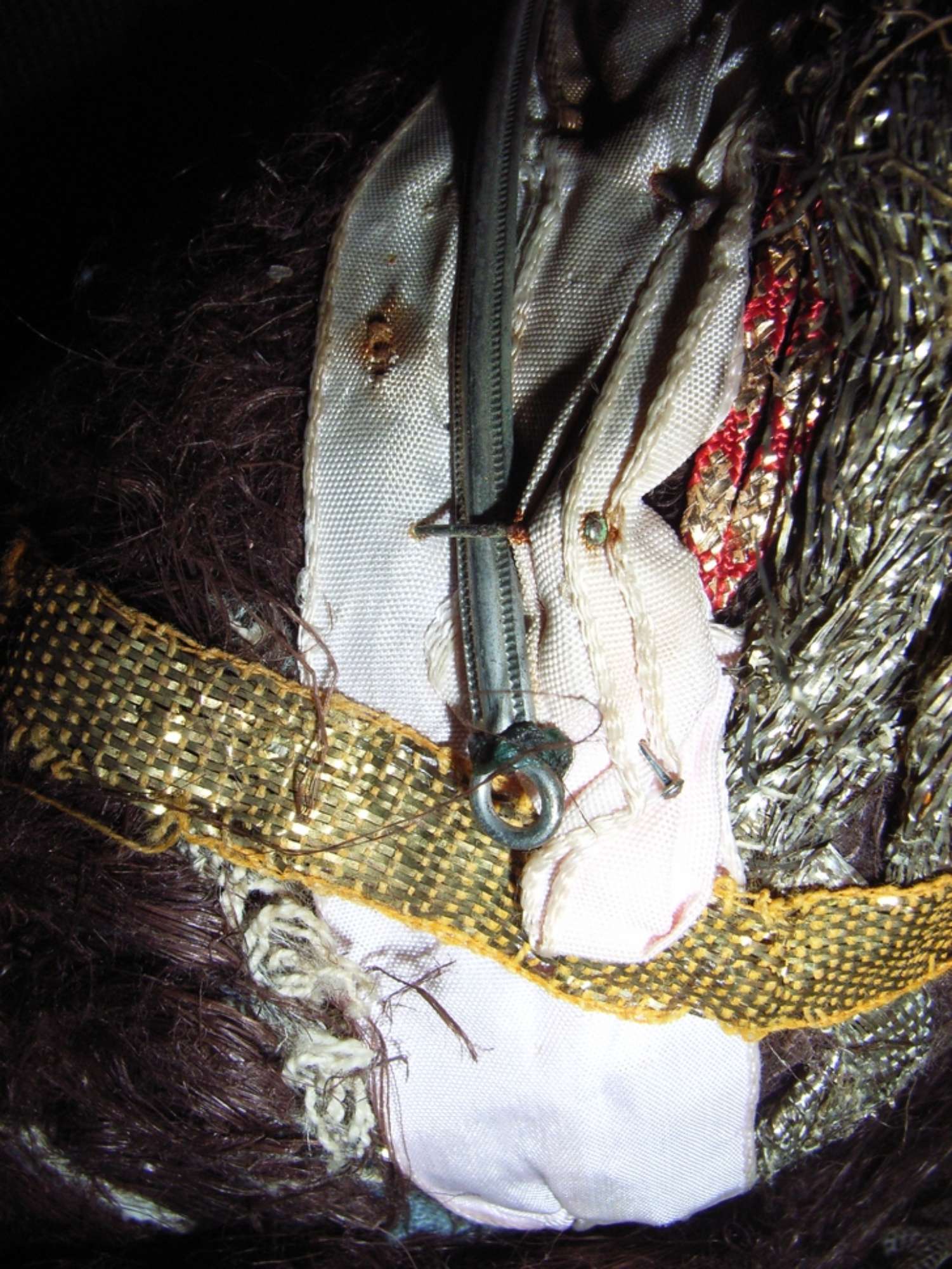 Particolare della testa prima dell'intervento